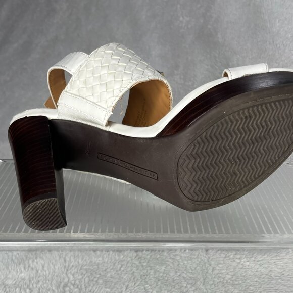 Tommy Hilfiger women's white ankle strap heels size 8 - Picture 4 of 7